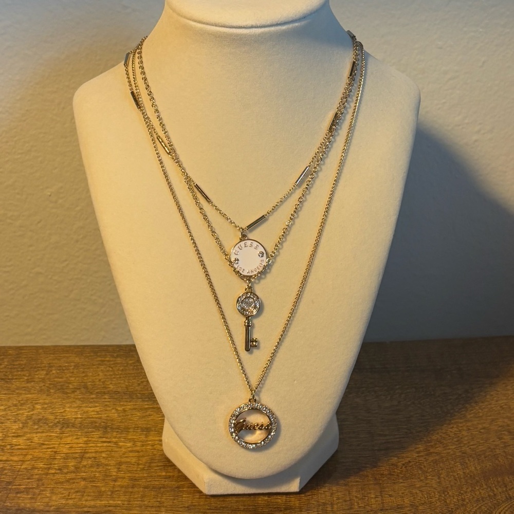 GUESS 3 Strand Necklace